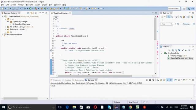 Read Excel data using selenium, java, eclipse, apachi POI API. смотреть онлайн