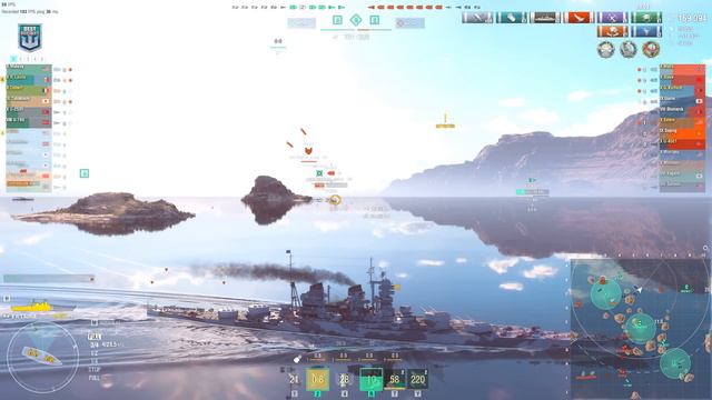 Battleship Ruggiero di Lauria: Last hope on map Tears of the Desert - World of Warships смотреть онлайн