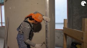ВЫРАВНИВАНИЕ, штукатурка НАРУЖНЫХ УГЛОВ, откосов и колонн. Используем ШТУКАТУРНЫЙ ГВОЗДЬ, костыль.