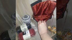 сумочка на канве двух цветов