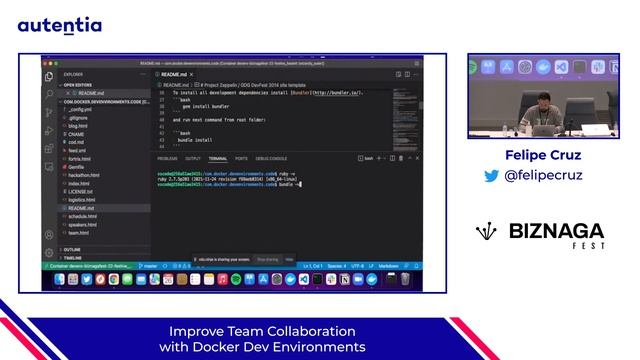 BiznagaFest'22 - Improve Team Collaboration with Docker Dev Environments - Felipe Cruz смотреть онлайн
