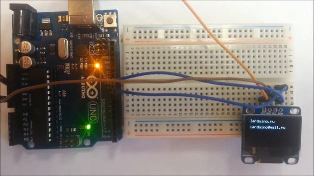 Экран 128X64 OLED + Arduino UNO смотреть онлайн