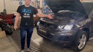 Замена штатных биксеноновых линз на билед модули ILLUM Copmpact на автомобиле VW Tuareg NF 2012