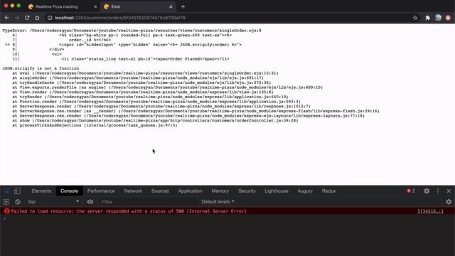 [ Part: 9 ] Realtime pizza - Socket.io integration using NodeJs, Express & Mongo DB in 2020