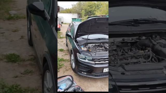 Лазерная чистка VIN номера Volkswagen Tiguan, восстановление после кузовного ремонта.￼