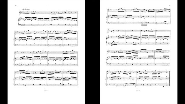 Bach - Flute Sonata in Eb - mvmt II, Siciliano (Accompaniment only) смотреть онлайн