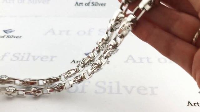 Серебряная мужская цепочка Fibo.