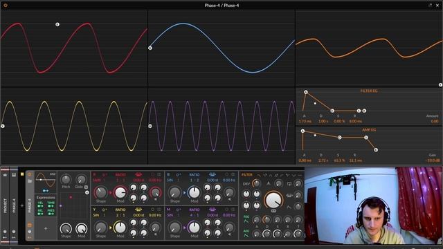 Синты BITWIG STUDIO. Ч.4: Phase-4. Старший брат FM-4 с фазовой модуляцией