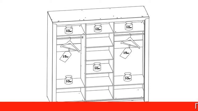 Обзор Шкаф-купе 3-дверный Соренто | HOFF смотреть онлайн