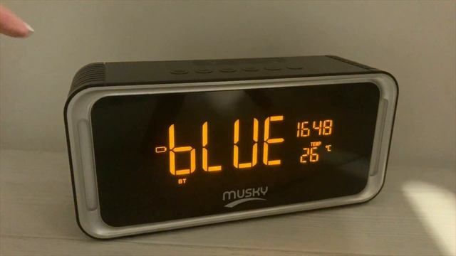 Портативная колонка Musky DY-33 + часы