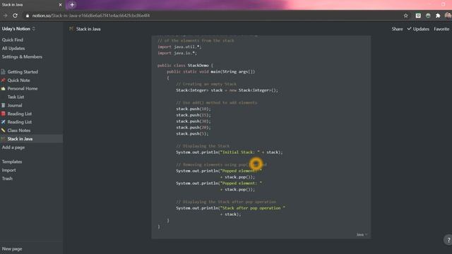DataStructure series :- Stack in Java | Part-2