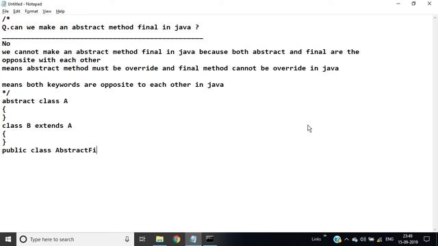 can we make an abstract method final in java смотреть онлайн