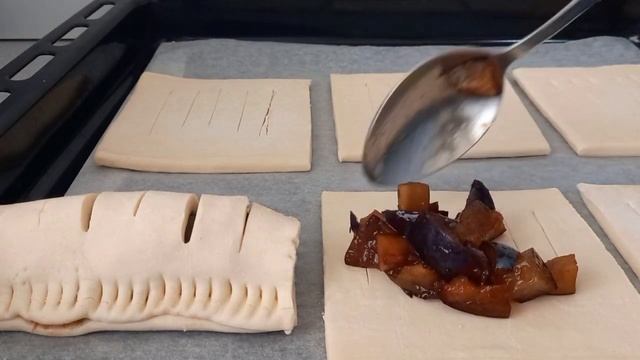 Вы захотите их приготовить ещё не один раз/Слойки со сливами из слоёного теста/Plum puffs! смотреть онлайн