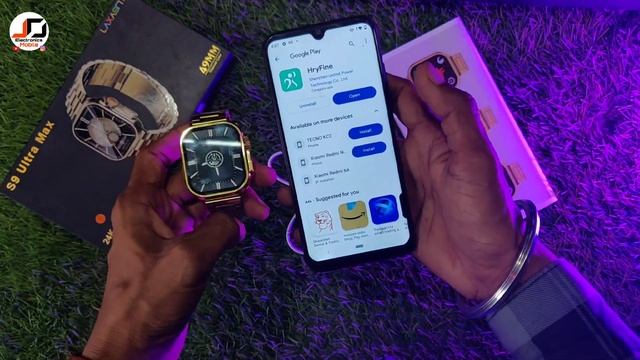 S9 Ultra Max Gold Smartwatch How To Connect | How To Connect Smart Watch to phone смотреть онлайн