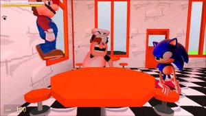 sonic meet pizza tower in garry's mod