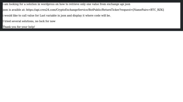 Wordpress: I would like to retrive JSON value and display it in wordpress page or widget смотреть онлайн
