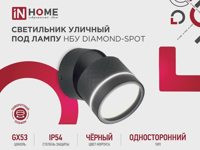 Светильник уличный под лампу GX53 НБУ DIAMOND SPOT NL BL