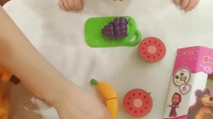 Играем вместе Игрушечный набор овощей и фруктов Маша и Медведь, 6 предметов.mp4