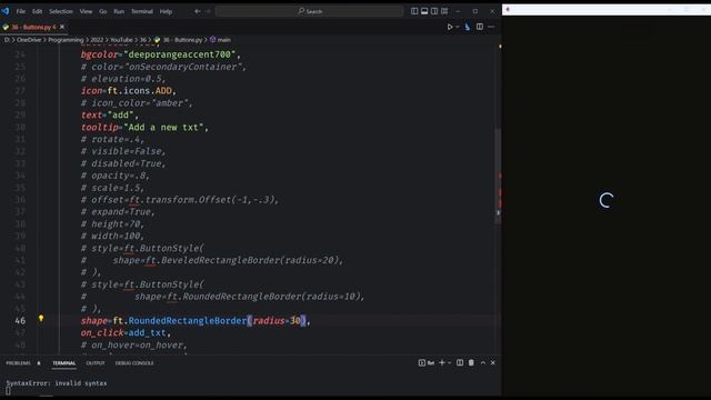 Flet - build Flutter apps in Python GUI [Tutorial] | part 4 | Buttons