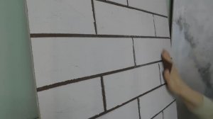 Эффект кирпича своими руками из  штукатурки.