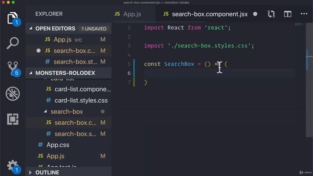 Search Box Component | Complete React Developer in 2020 (w/ Redux, Hooks, GraphQL)
