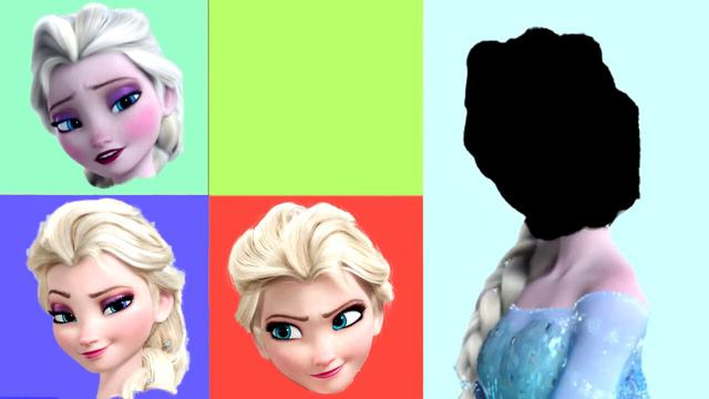 Неправильные головы Эльза Замороженная Все Эльза Неправильныеголовы головоломка. смотреть онлайн