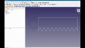 FreeCad Прямозубая рейка 2