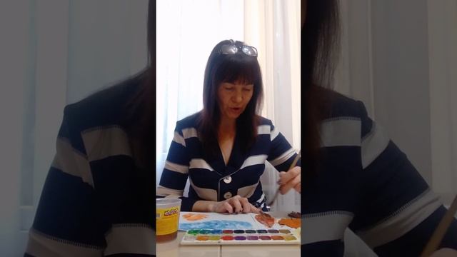 Занятие по рисованию в старшей группе "Осенний лес"
