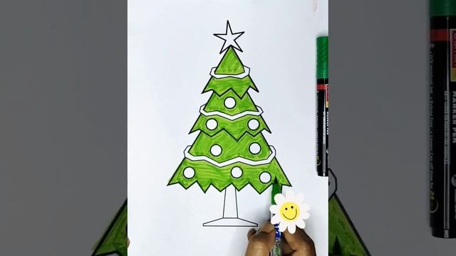 #christmas #tree #decor #colors #easydrawing #drawing