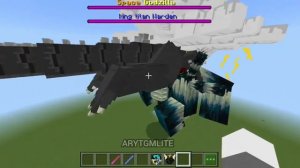 Space Godzilla vs king titan warden - Minecraft mob battle - Minecraft Bedrock edition titan battle