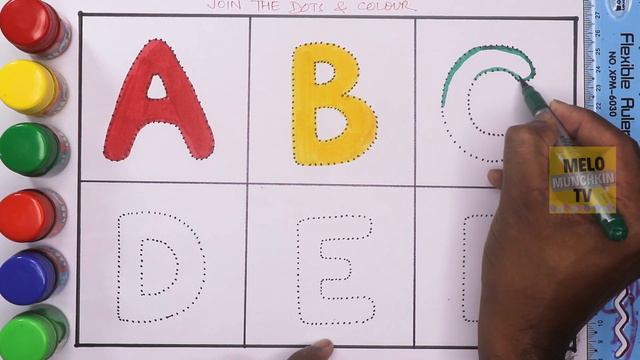 Color the Alphabets from A to F | A for Apple, B for Balloon | How to write abc смотреть онлайн