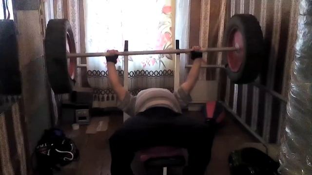 Жим самодельной штанги. смотреть онлайн