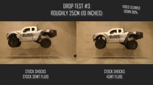 Losi Baja Rey Ford Raptor Drop Test (Shock Oil Upgrade And Comparison)