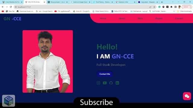 Portfolio Web App with React.js, Vite, and Tailwind CSS | Step-by-Step Tutorial | Homepage-3 | pt-0 смотреть онлайн