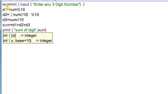 Sum of Digits in python ! calculate sum of digit of given number in python