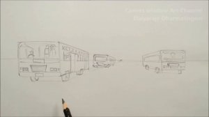 NID NIFT NATA JEE CEED Drawing - How to Draw a Bus | One Point Perspective