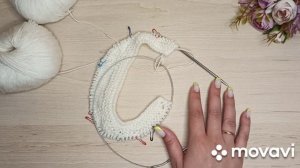 Кардиган для малыша спицами 0-3 и 3-6 месяцев с ростком