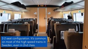 HIGH SPEED TRAIN - FIRST CLASS | Swedish SJ 3000 to Stockholm