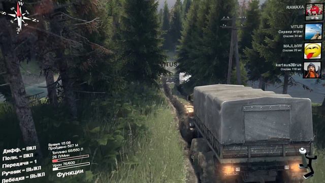 SpinTires карта Сосновый бор Steam подвёл 1 смотреть онлайн