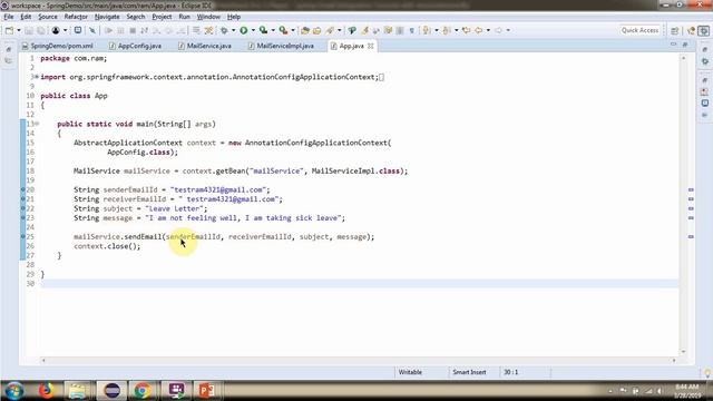How to Send an Email using spring java mail with Annotations Configuration? | Spring Java Mail смотреть онлайн