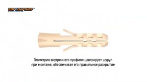 Распорный нейлоновый дюбель PND из полиамида для полнотелых материалов