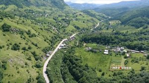 Село Нижняя Мара обзор сверху - Карачаево-Черкессия