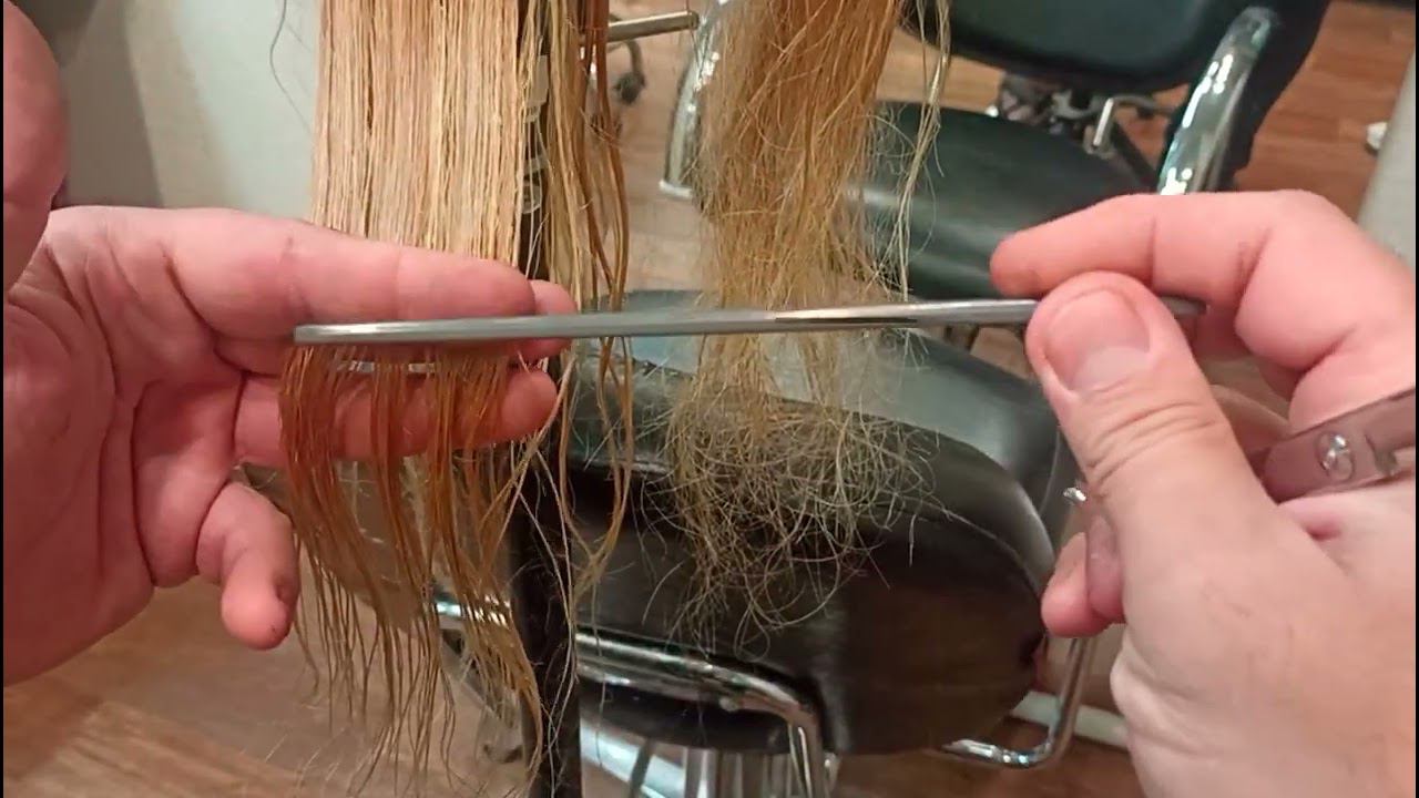 как стричь ровно (каре, подравнивание и т.д) смотреть онлайн