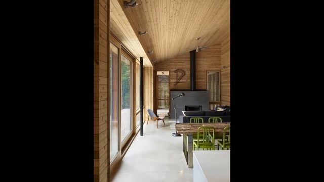 Современный деревянный дом в лесу возле Онтарио, Канада смотреть онлайн