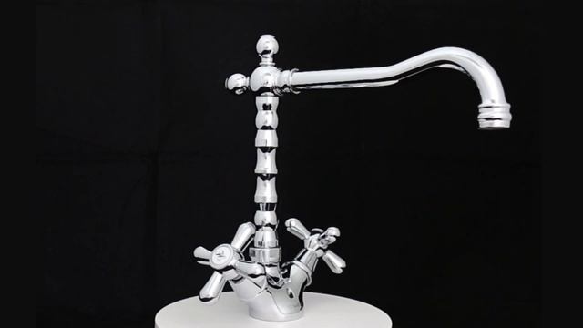 Смеситель для умывальника Santan MARGOT 26CR0625 с донным клапаном, ретро смотреть онлайн