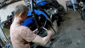 Установка вилки "Турист" на мотоцикл Урал || Motorcycle Ural