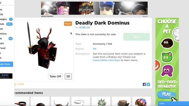 Deadly Dark Dominus | New Roblox Toy Code Item! смотреть онлайн