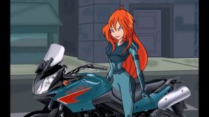 мотоциклист (красное солнце встает в дали)