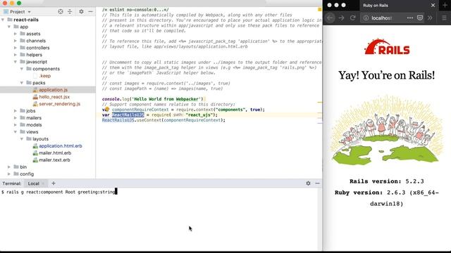 How to Get started with React and Rails using the react rails gem смотреть онлайн