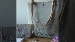 Stylish embroidered fabric handbag beautiful collection